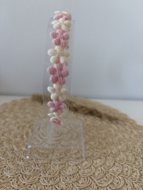 Diadeem roze/wit