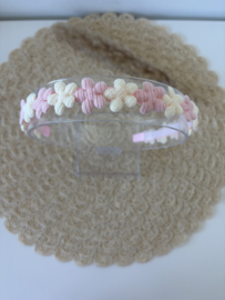 Diadeem roze/wit