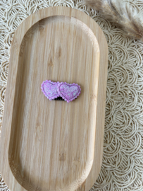 Glitter hartje roze