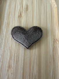 Fluffy hart taupe