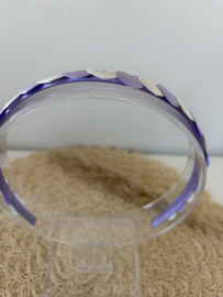 Diadeem  paars/wit