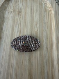 Merel glitter bruin antislip