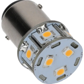 Nautic Led BA15S ENKEL 10-35VDC 1W/10W WW