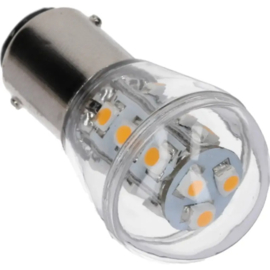 Nautic Led BA15D DUBBEL 10-35VDC 1.6W/15W WW