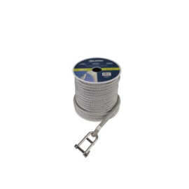 Vallijn met valsluiting wit/zwart 8mm 30m