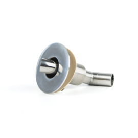 RVS Autoterm huiddoorvoer met bochtje en gebogen 24mm