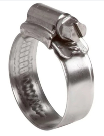 Slangklem RVS 9mm band, klembereik 30-45mm