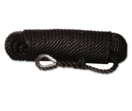 Ankerlijn Zwart 10mm 20m - 3 strengs