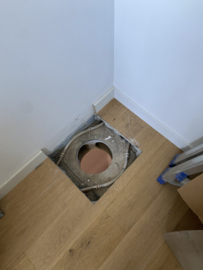 Vloerverwarming en rookkanaal optie