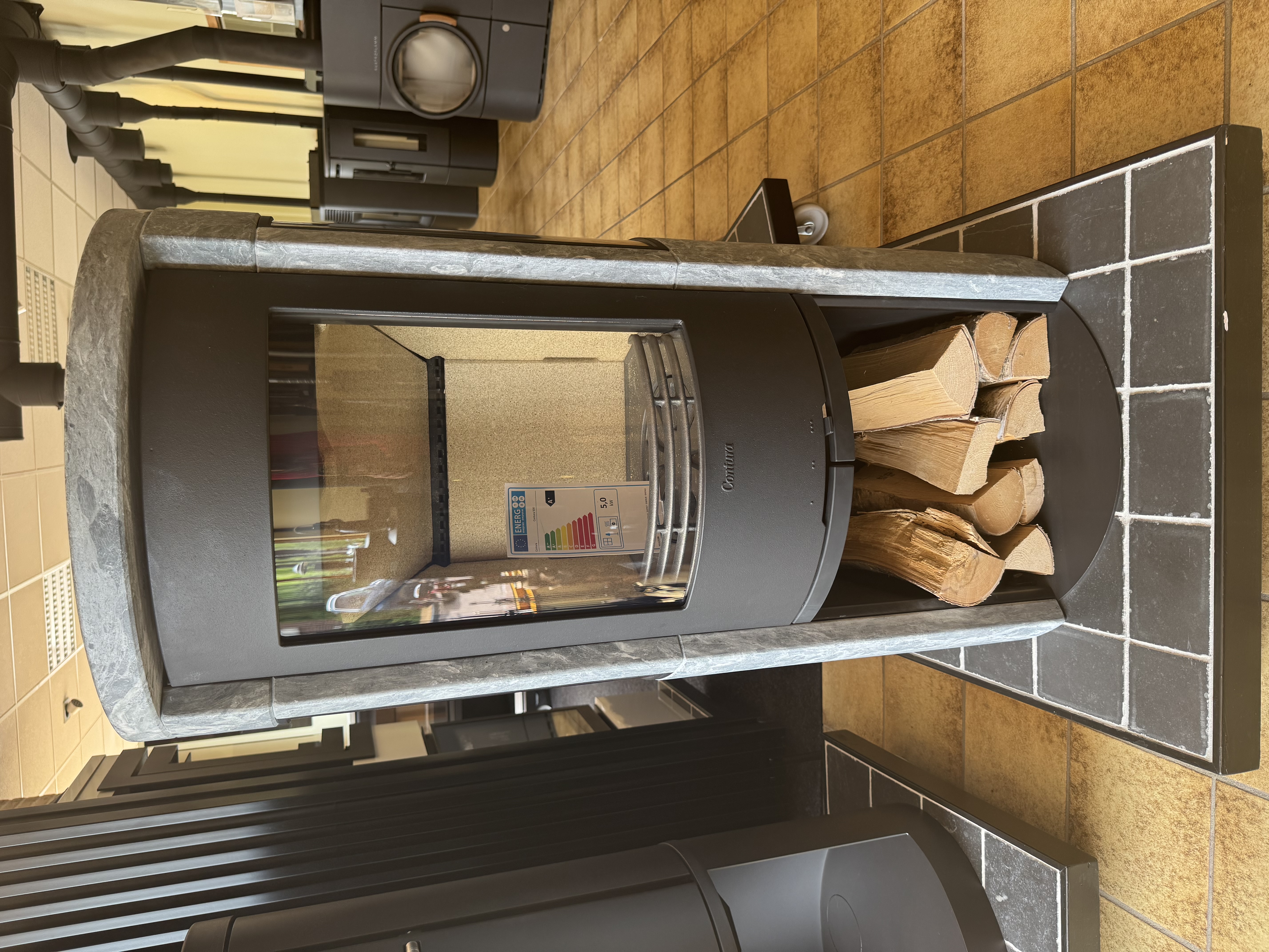 Contura 556 T Style zwart (speksteen)