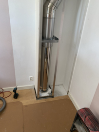 Vloerverwarming en rookkanaal optie