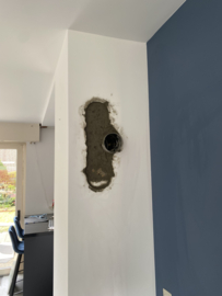 Kanaal renovatie 7 meter met muur aansluiting