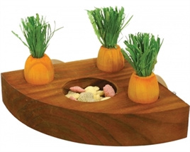 Rosewood Boredom Breaker carrot toy 'n' treat holder