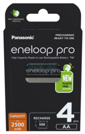 Eneloop Pro NiMH AA - 2500 mAh (oplaadbaar) - 4 stuks