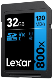 Lexar SDXC kaart - 32GB 120MB/s