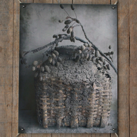 Tuinposter leemmand donker