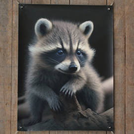 Tuinposter wasbeer