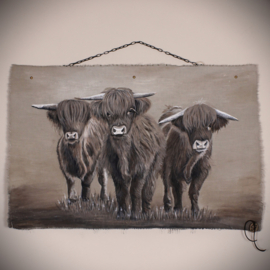 Wanddoek 3 hooglanders