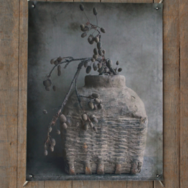Tuinposter leemmand licht