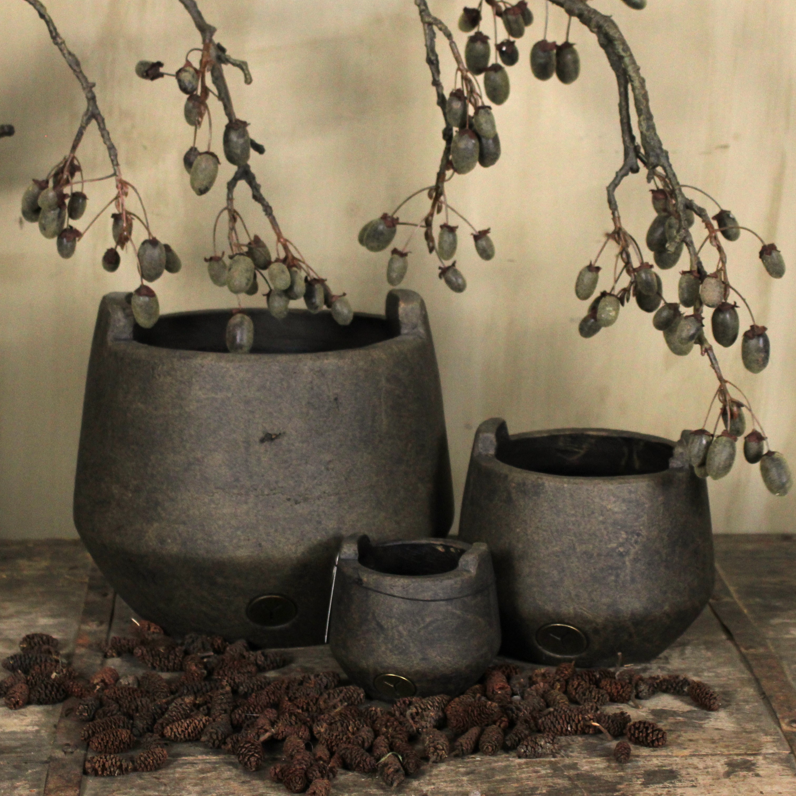 Set van 3 potjes, basic