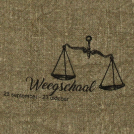 Shabbydoek Weegschaal