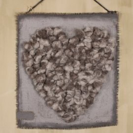 Kalkdoek met wollen hart