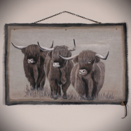 Wanddoek 3 hooglanders