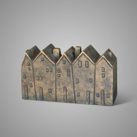5 huisjes in een rij