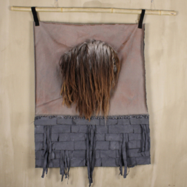 Kalkdoek met schapenwol