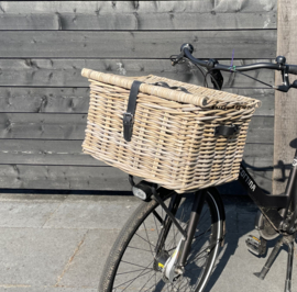 Transportkorb mit Lederriemen (50 x 40 x 33 cm)
