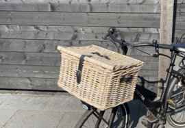 Transportkorb mit Lederriemen (50 x 40 x 33 cm)