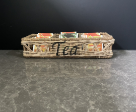 Theedoos dun rotan (30x10x6cm)