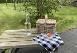 Kleine picknickmand met klepjes (30x20x18cm)