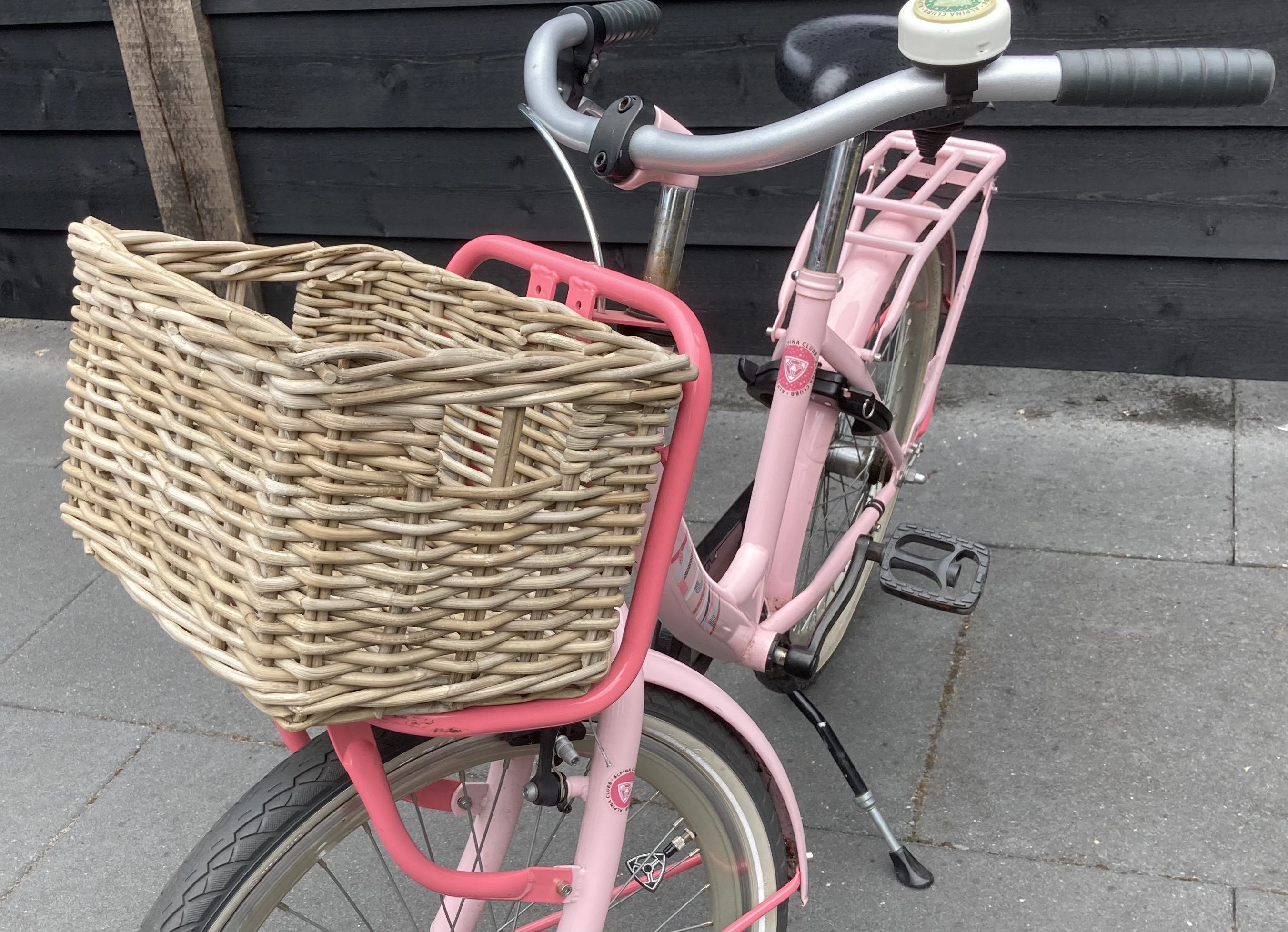 Rechteckiger Kinder Fahrradkorb Rattan für Gepäckträger 34 x 24 x 20 cm)