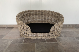 Großer doppelwandiger ovaler Hundekorb (90 x 70 x 43 cm)