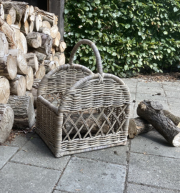 Großer offener Holzkorb mit Henkel (45x37x58cm)