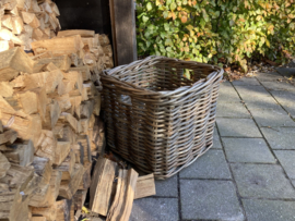 Vierkante mand grof rotan greep (58x58x55cm)