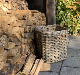 Vierkante mand grof rotan greep (45x45x50cm)