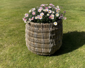 Gartenkorb, besonders geflochten, groß (50 x 47 cm)