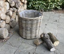 Mittlerer runder Korb für Brennholz (50x50x50cm)