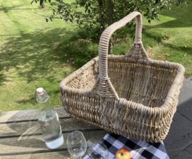 Grote open picknickmand met hengsel (50x40x25cm)