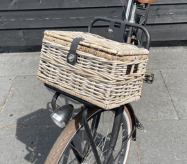 Fahrradkorb mit Deckel (34 x 25 x 19 cm)