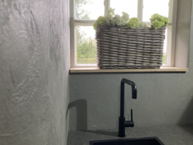 Fensterbankkorb (50 x 20 x 30 cm) mit Ledergriffen