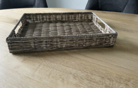Mittleres Tablett aus feinem Schilf (45 x 33 x 7 cm)