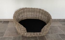 Großer doppelwandiger ovaler Hundekorb (90 x 70 x 43 cm)