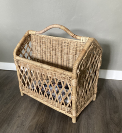 Open two-compartment reading basket (42x30x41cm)