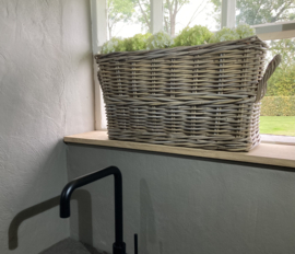 Window sill basket (55x20x30cm) with handles