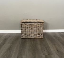 Middelgrote rechthoekige mand met klep (47x34x35cm)