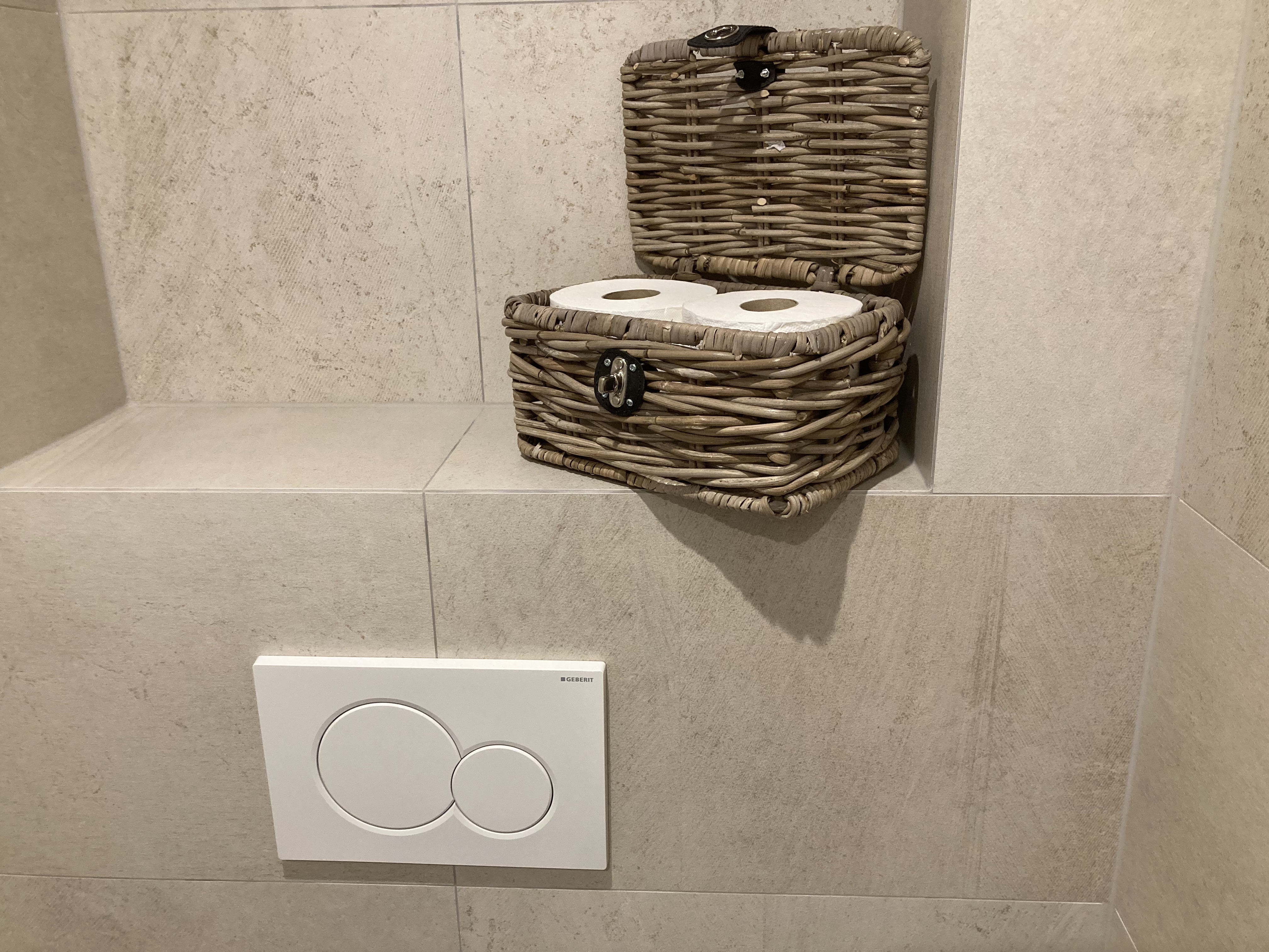 kleiner Koffer mit Lederverschluss Toilette (27 x 18 x 13cm)
