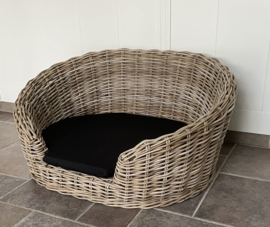 Großer doppelwandiger ovaler Hundekorb (90 x 70 x 43 cm)